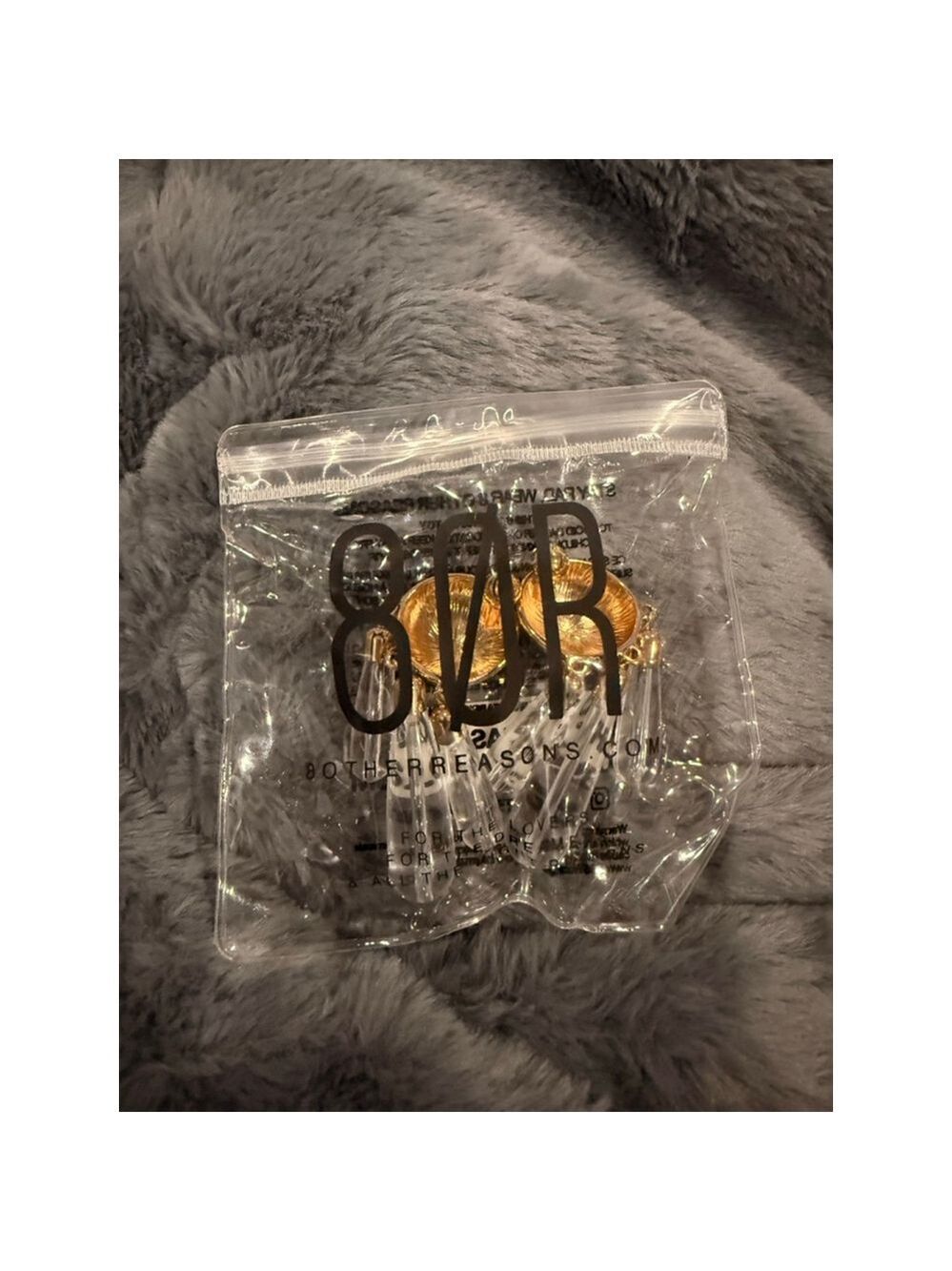 Women's 8 Other Reasons Charina Gold Clear Drop Earrings One Size - Picture 5 of 5